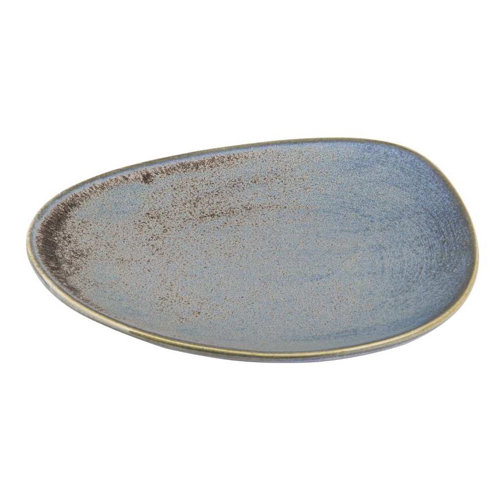 Olympia Ember Blauwe Driehoekige Borden 190mm (6 Stuks)