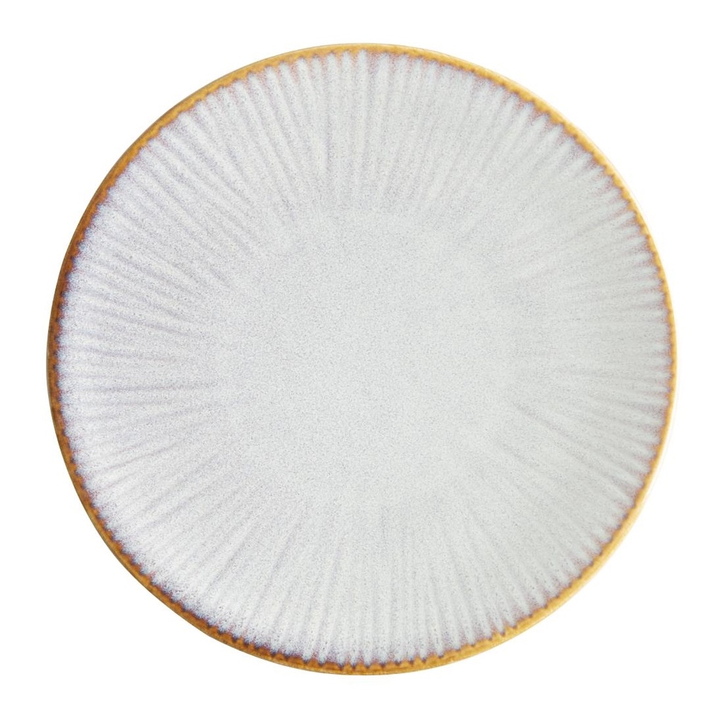 Olympia Drift Grijze Coupe Borden Met Reliëf, 180mm (6 Stuks)