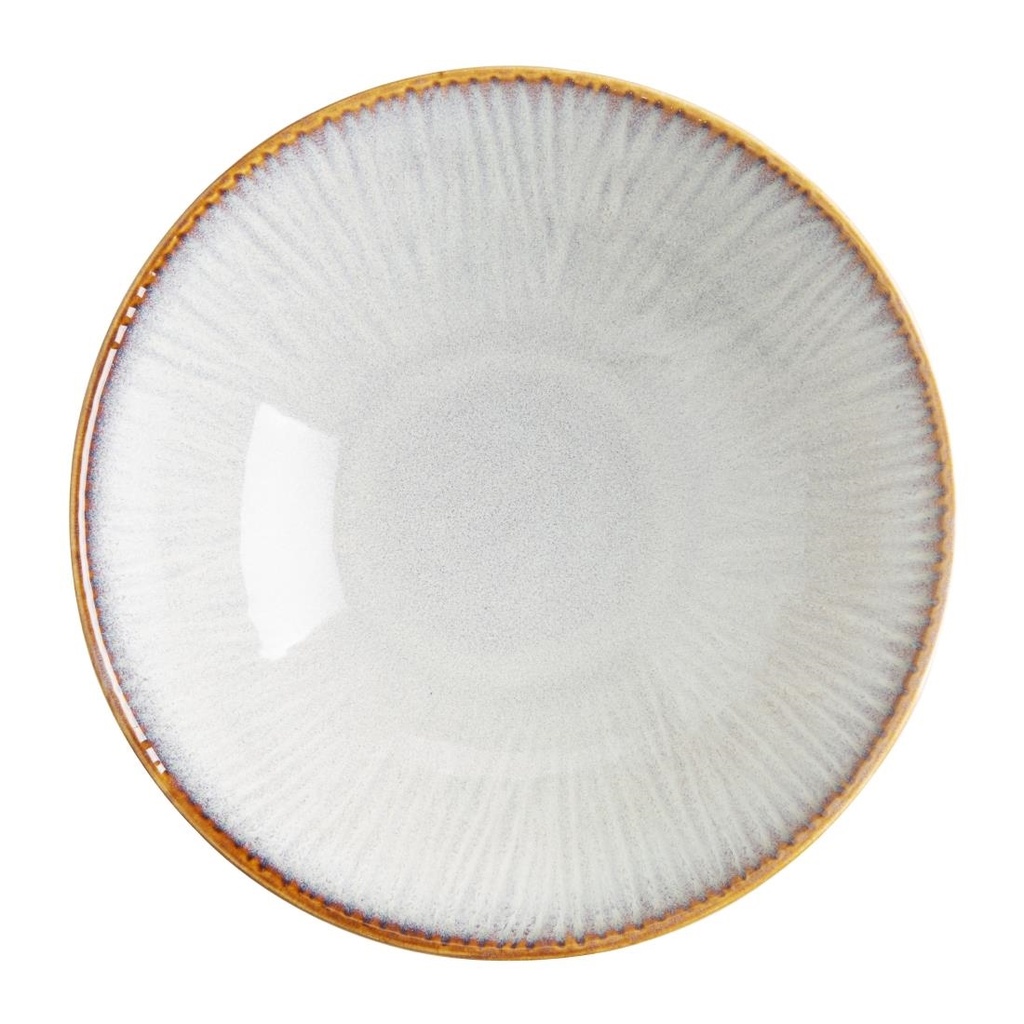 Olympia Drift Grijze Coupéschalen Met Reliëf, 205mm (4 Stuks)