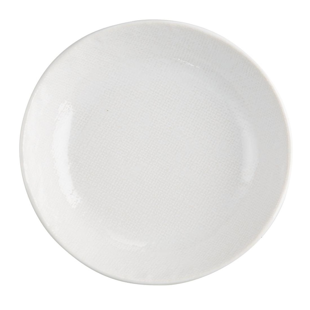 Olympia Denim Witte Coupe Kommen 220 mm (Pak Van 6)