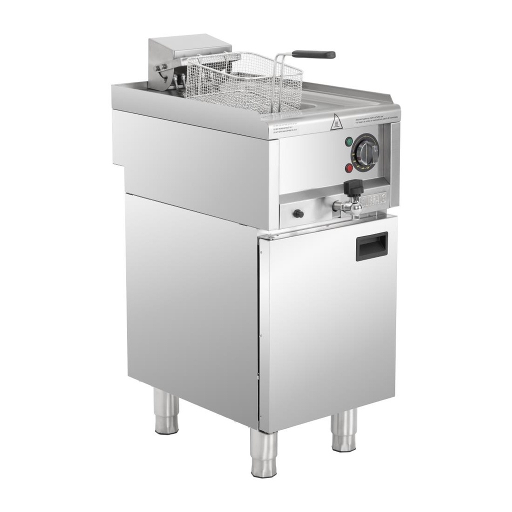 Buffalo 600 Serie Vrijstaande Enkele Tank Elektrische Friteuse 8L