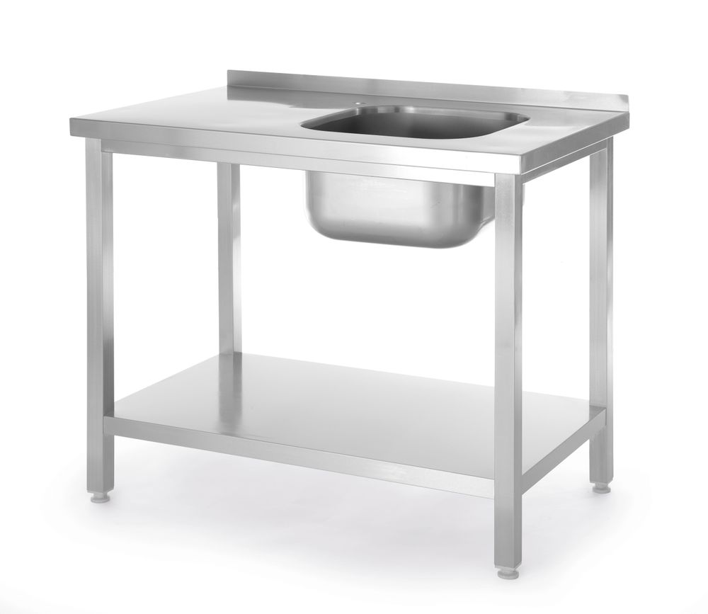 HENDI Spoeltafel met legplank, met bouten 816998