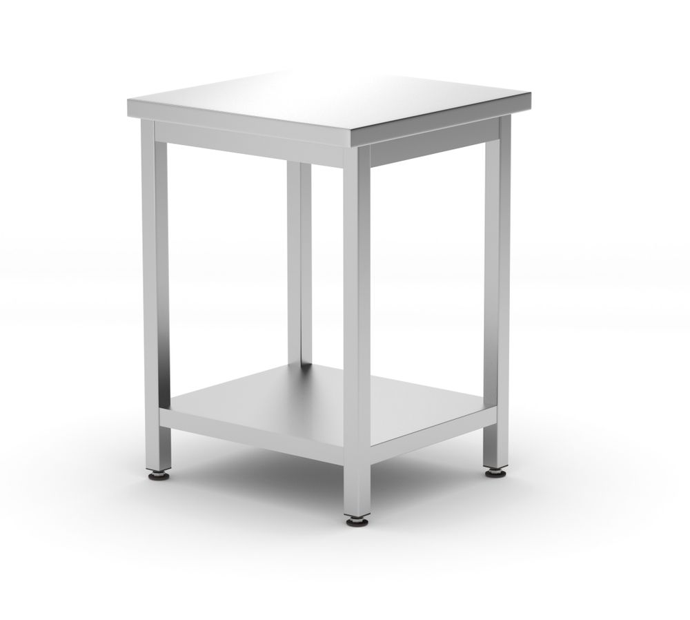 HENDI Centrale tafel met plank - geschroefd, diepte 600 mm 817094