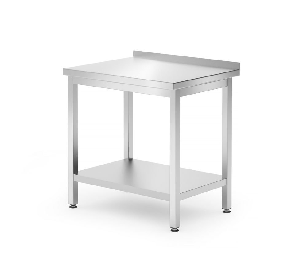 HENDI Wandtafel met plank – geschroefd, diepte 600 mm 817261