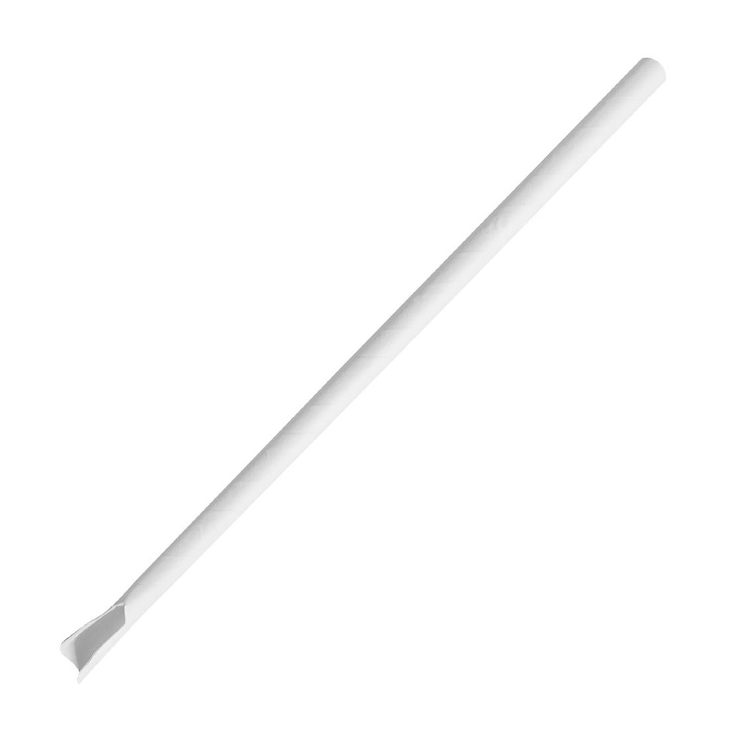 Fiesta Composteerbare Papieren Lepelrietje Wit 210x8mm (Verpakking Van 250)
