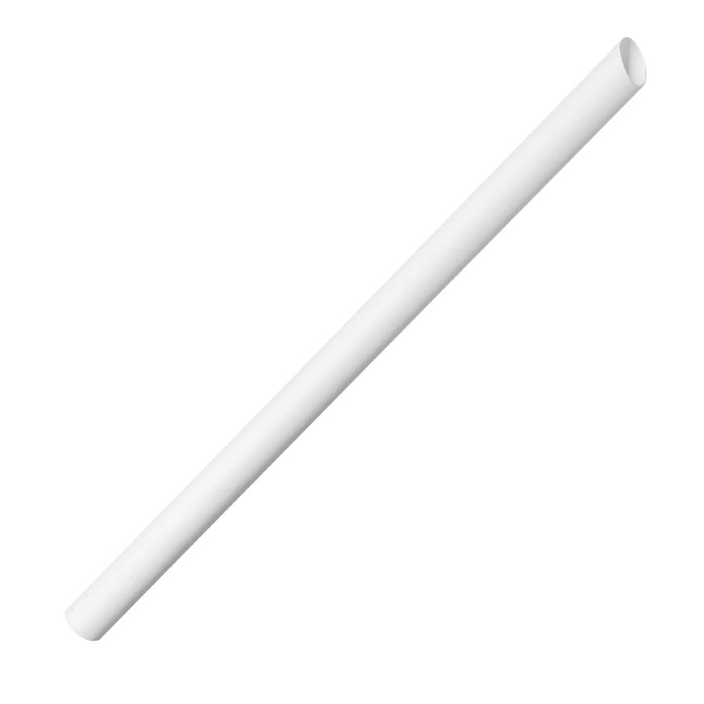Fiesta Composteerbare Bubble Tea Rietje Wit 12X210mm (Pak Van 150)