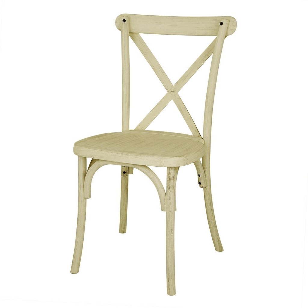 Bolero Manhattan Kruisrug Harsstoelen Naturel (4 stuks)