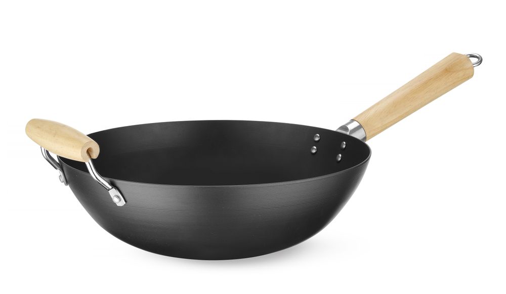 HENDI Wok met houten handvat 627907