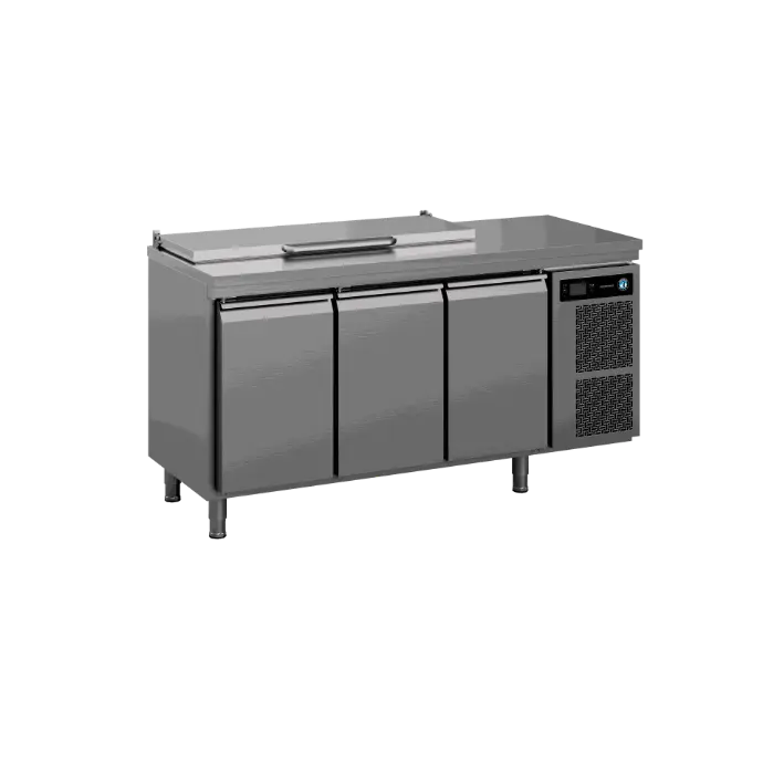 Gekoelde werkbank met 3 secties en saladière werkblad - Premier K 3 SL DL DL DR L E - Hoshizaki