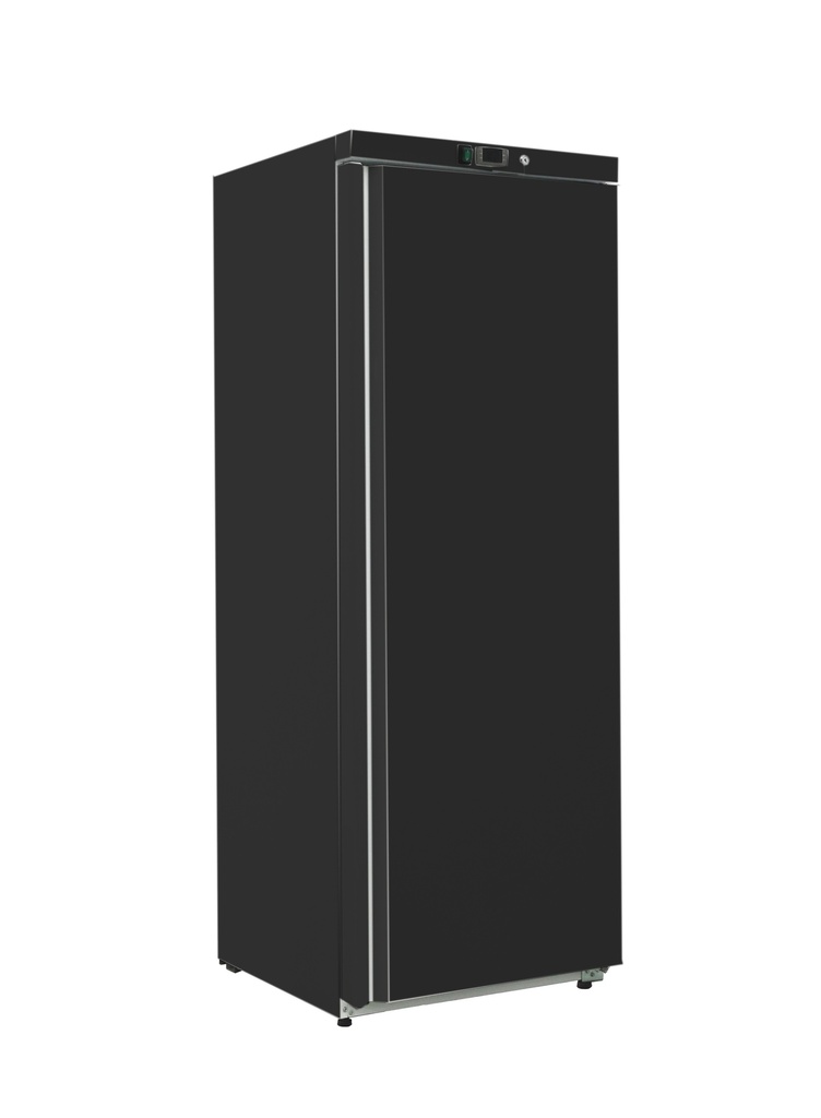 Gastro-Inox zwart stalen vriezer 600 liter, statisch gekoeld