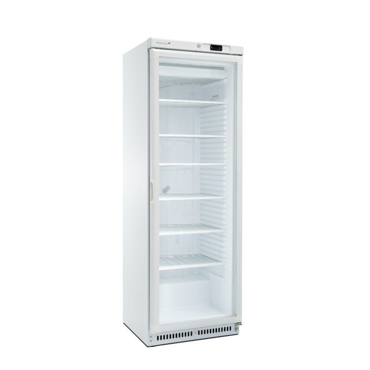 Marecos wit stalen vriezer met glasdeur 430 serie