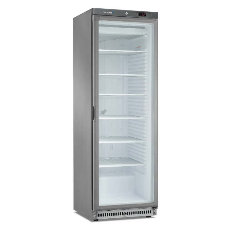 Marecos roestvrijstalen vriezer met glasdeur 430 serie