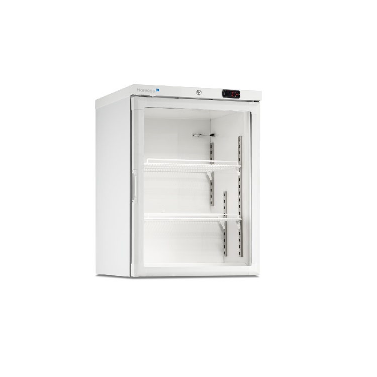 Marecos wit stalen vriezer met glasdeur 150 serie