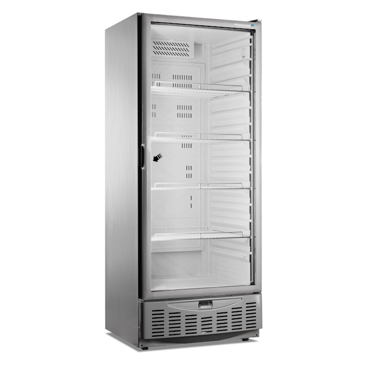 Marecos roestvrijstalen GN2/1 + 600x400mm koeling met glasdeur, 500 serie