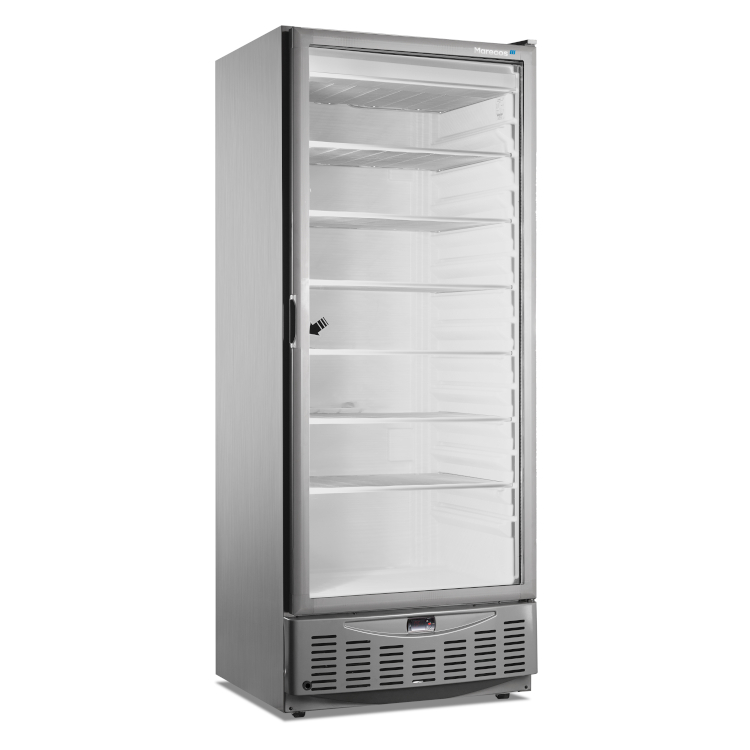 Marecos roestvrijstalen GN2/1 + 600x400mm vriezer met glasdeur, 500 serie