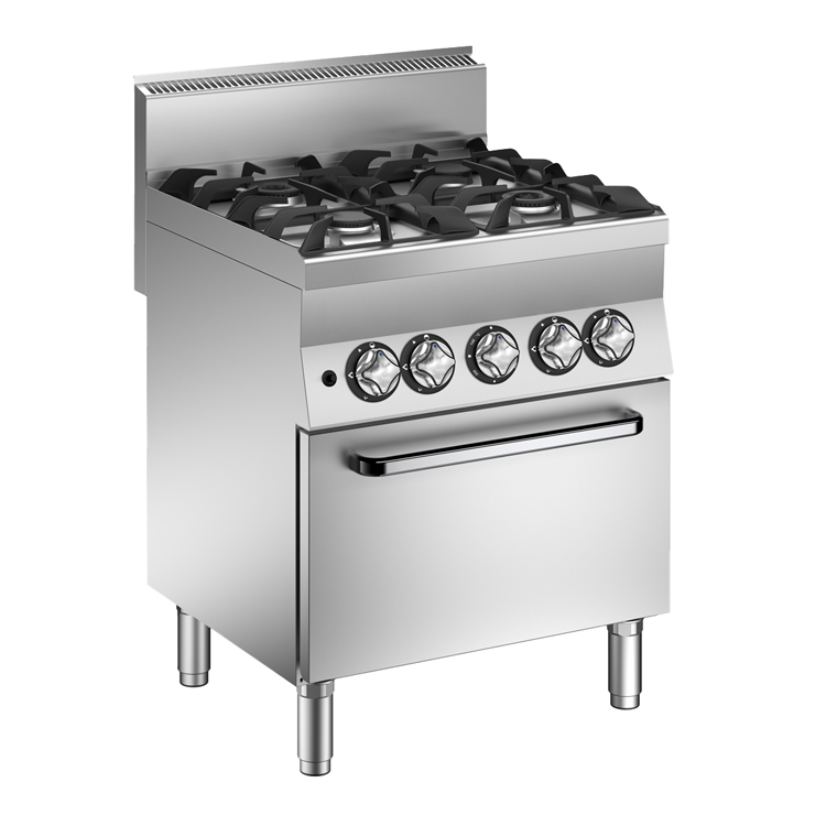 Mareno M1-600 gasfornuis met 4 branders en gasoven, 70cm