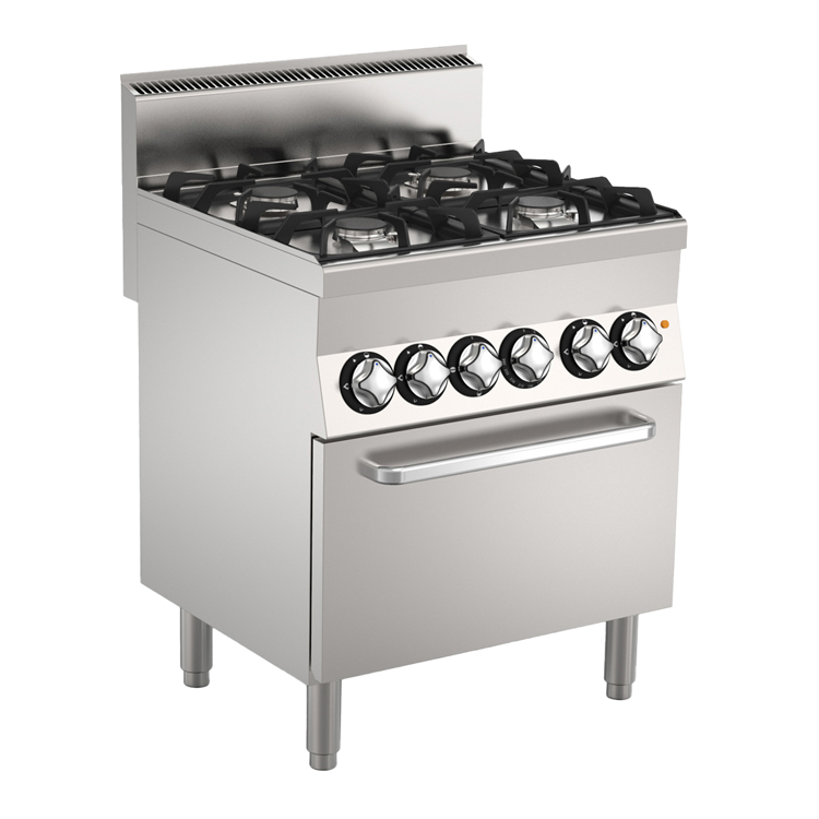 Mareno M1-600 gasfornuis met 4 branders en elektrische oven, 70cm