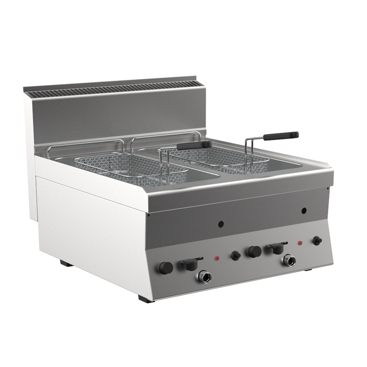 Mareno M1-600 gasfriteuse 8 + 8 liter, 70cm
