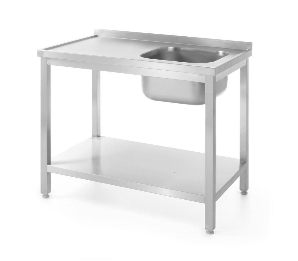 HENDI Spoeltafel met enkele spoelbak en legplank - voor zelfmontage 811856