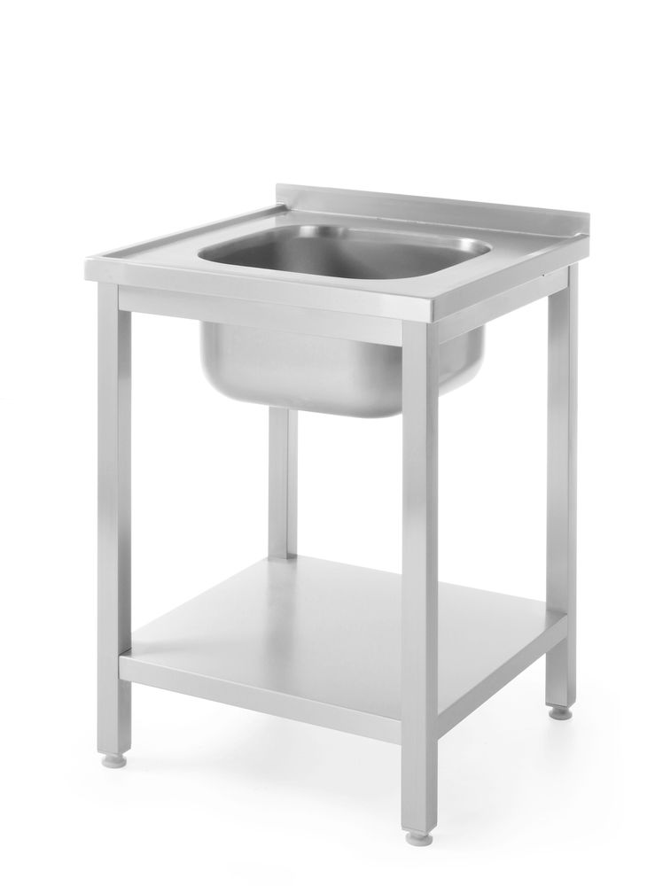 HENDI Spoeltafel met plank – geschroefd, diepte 600 mm 811856