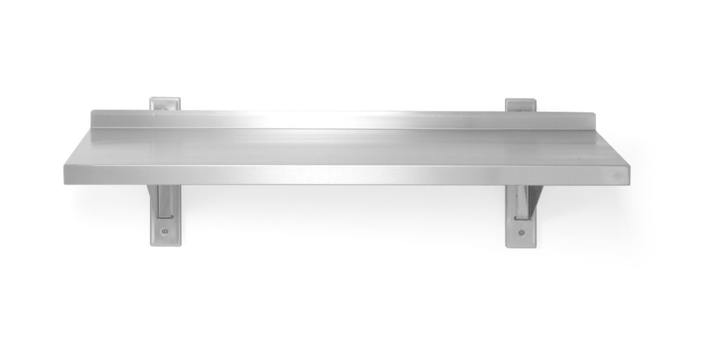 HENDI Verstelbare enkele wandplank met 2 beugels 811719