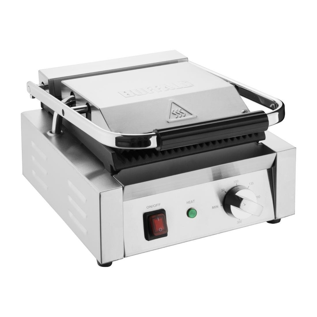 Buffalo dubbele contactgrill geribbelde platen