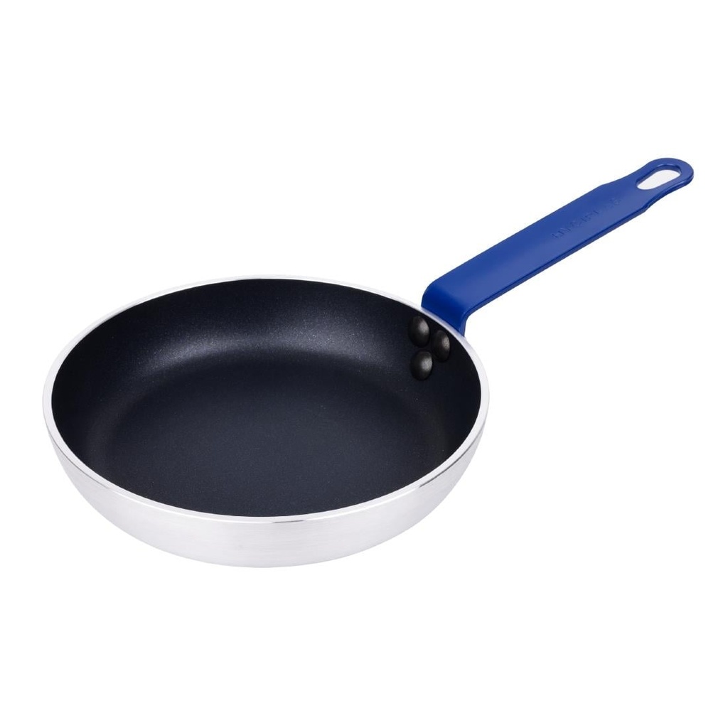 Hygiplas aluminium koekenpan Teflon Platinum Plus anti-aanbaklaag blauw 19cm
