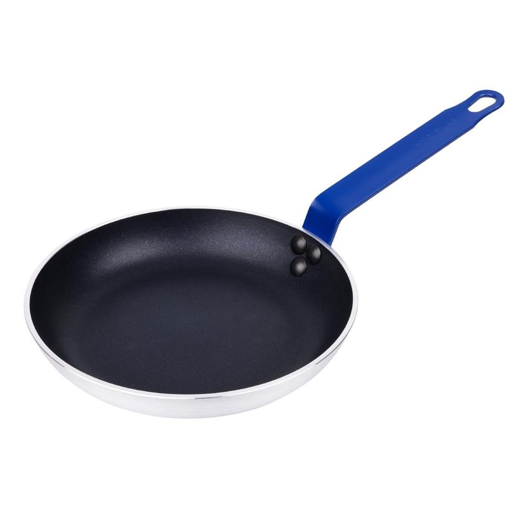 Hygiplas Aluminium Antiaanbak Teflon Platinum Plus Koekenpan met Blauwe Greep 24cm