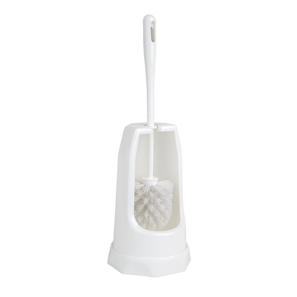 Jantex ronde toiletborstel & houder - Wit
