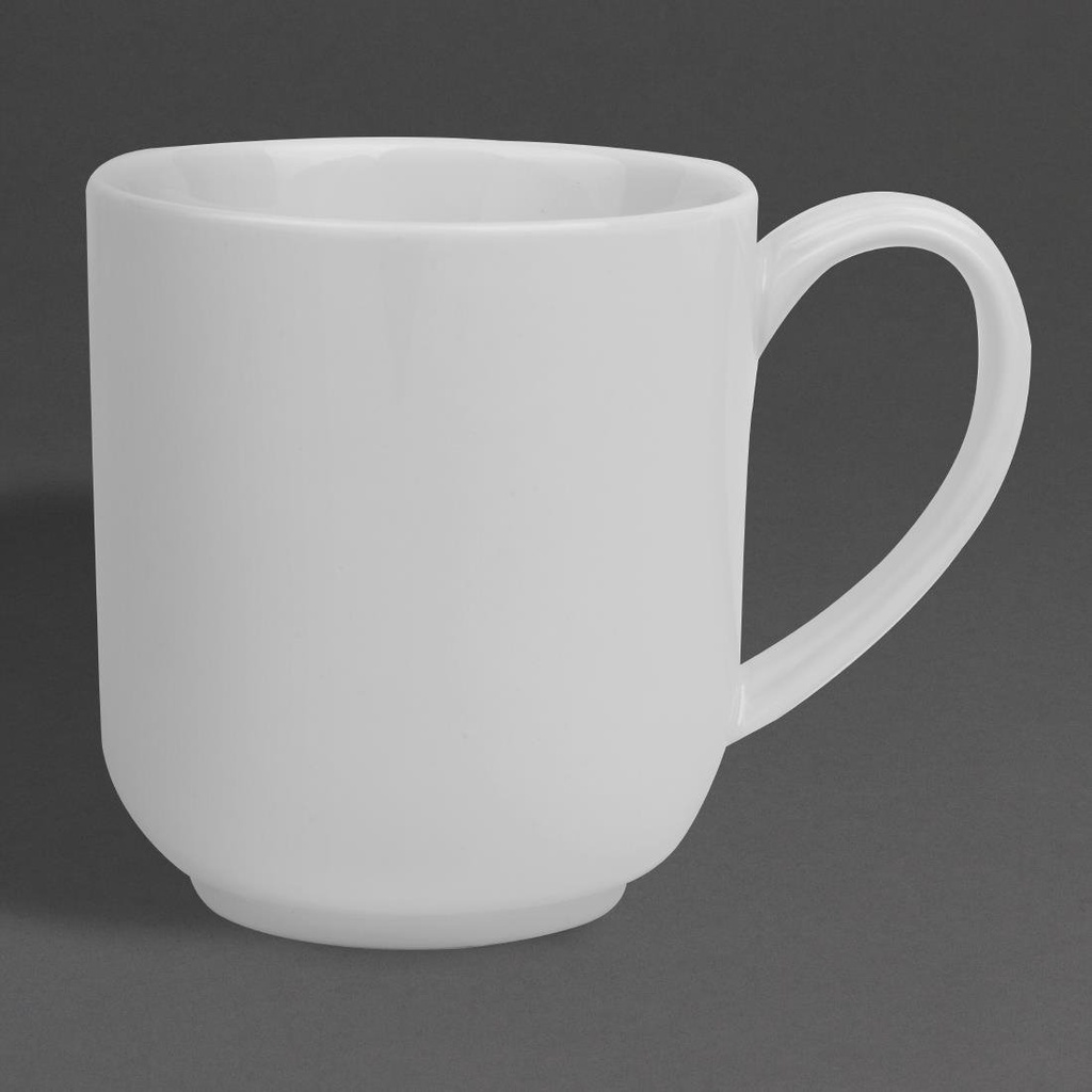 Olympia Whiteware Grote Afgeronde Mokken 410ml (6 stuks)