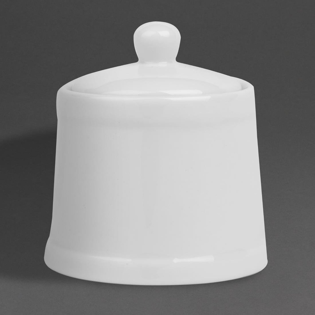 Olympia Whiteware Pier Suikerpot met deksel - 250ml (Doos 6)