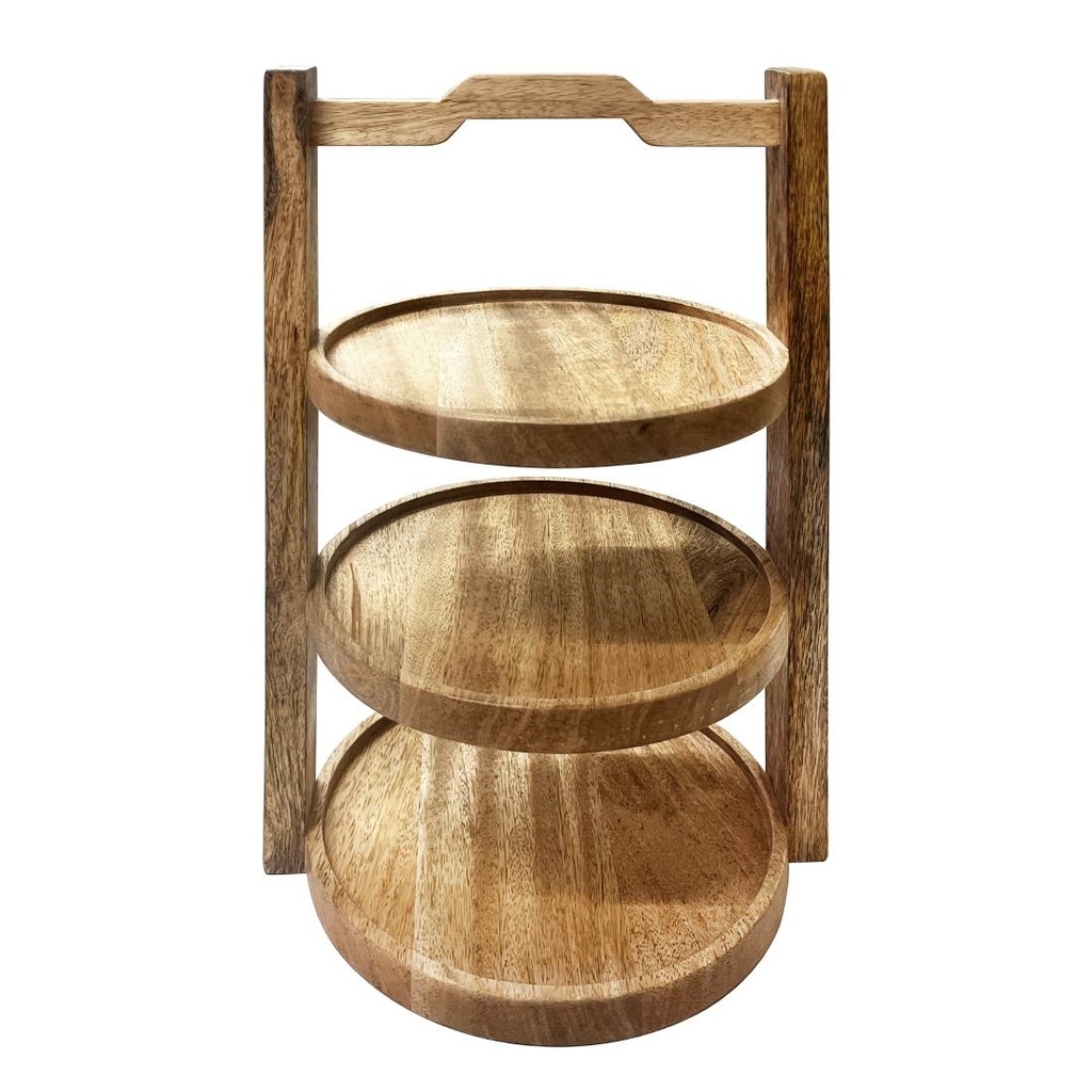 Olympia 3-laags standaard mango hout voor 200 mm borden