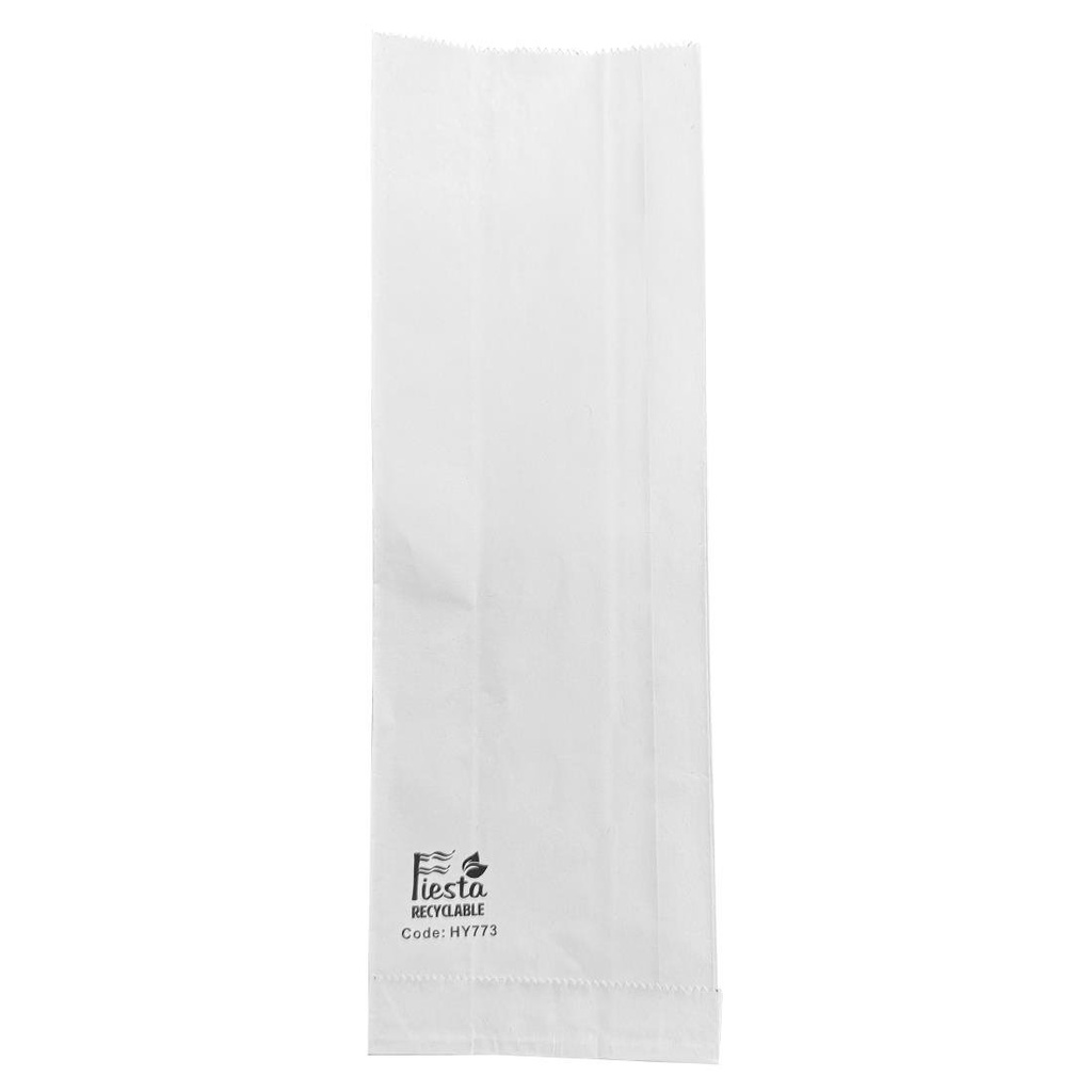Fiesta Recycleerbare met folie gevoerde papieren zakken - 300x100x60mm (500 stuks)