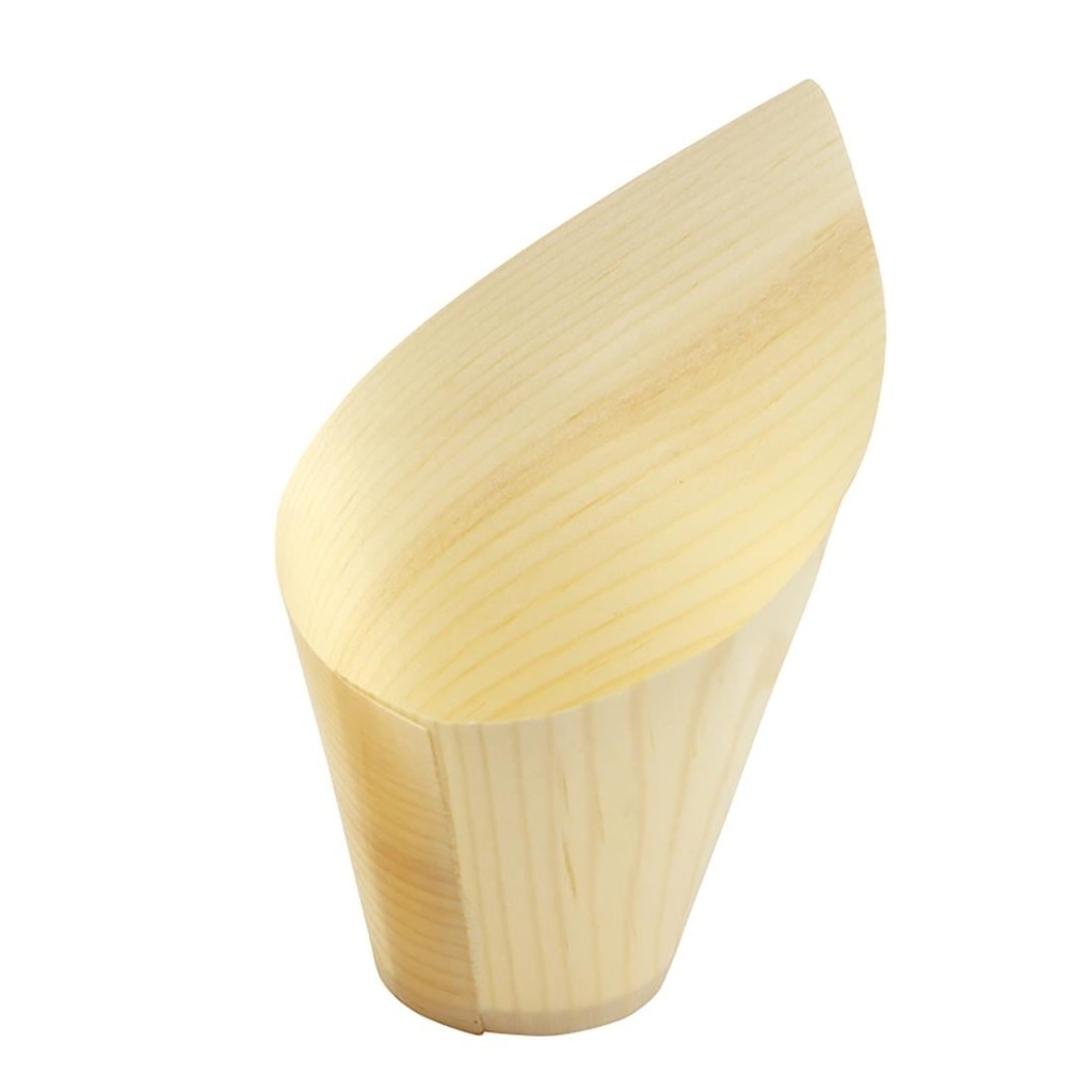 Sier Disposables Beker hout "schuin" 22cl. (FSC®) ø70 x h137/70mm (30 stuks)