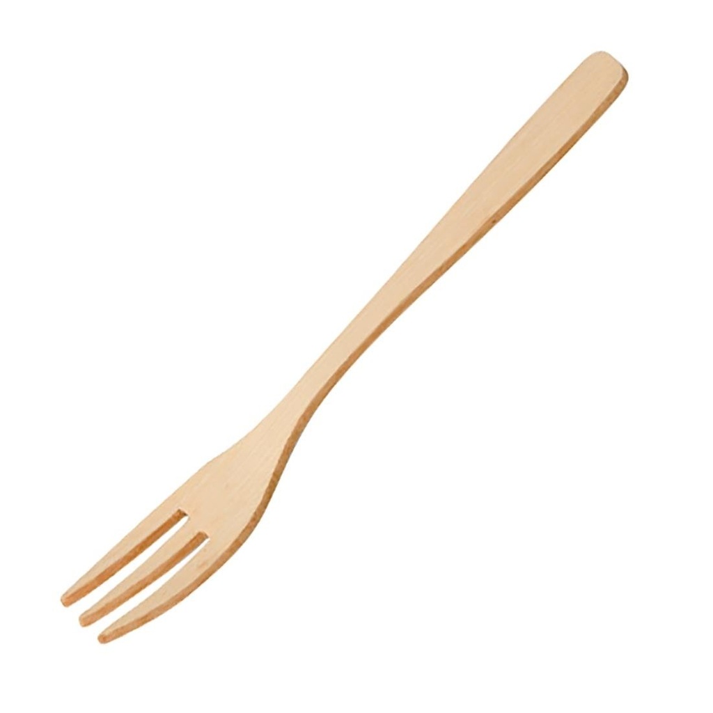 Sier Disposables Mini vork bamboe 98mm (200 stuks)