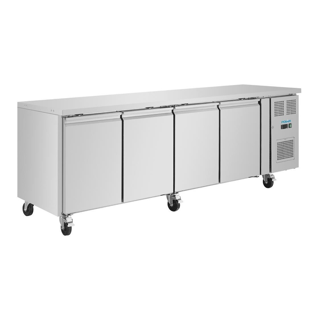Polar U-Serie Vier Deurs Counter Koelkast 553Ltr
