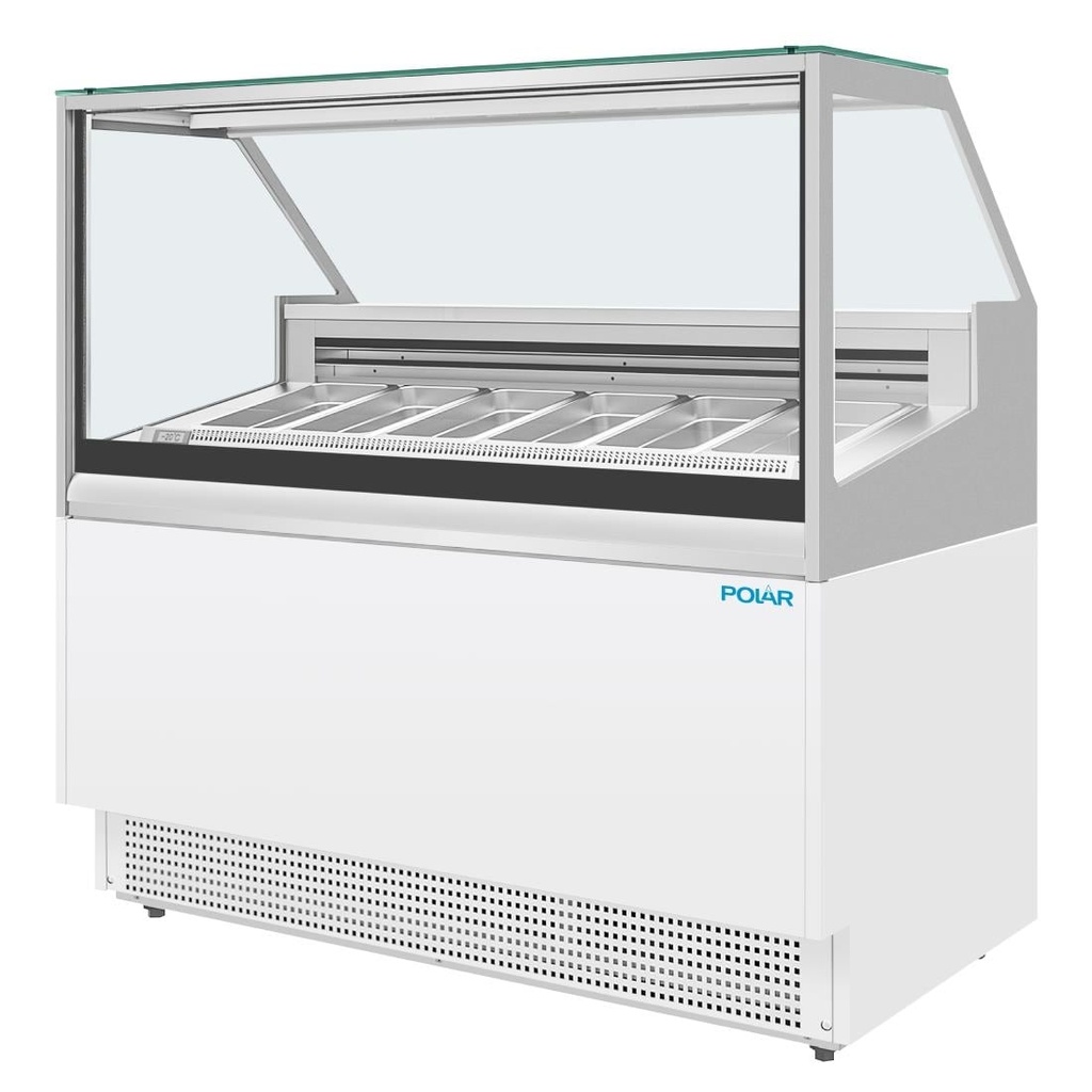 Polar U-serie 6-Pan IJs Vitrine Kast vriezer
