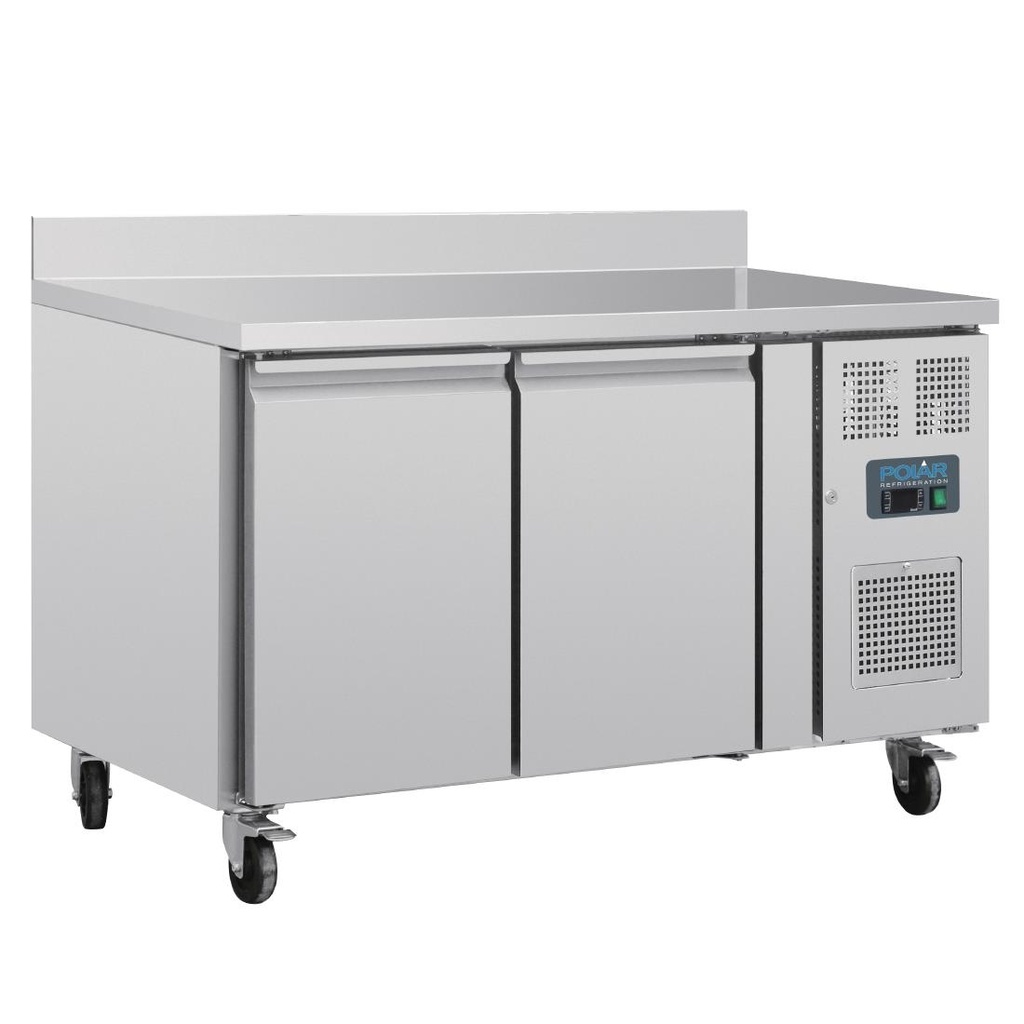 Polar U-Series Dubbele Deurs Werkbank koeling met Achterwand 282Ltr