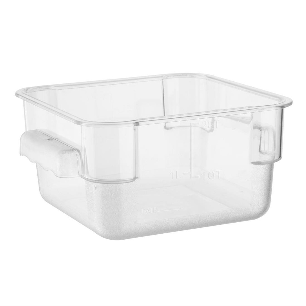 Hygiplas Polycarbonaat Vierkante Opbergbak 1.5Ltr
