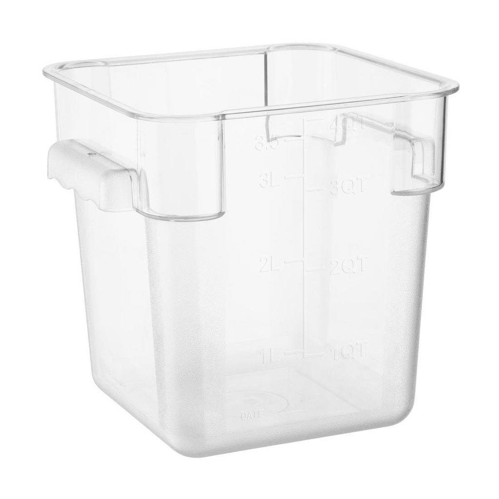 Hygiplas Polycarbonaat Vierkante Opbergcontainer 3.5Ltr