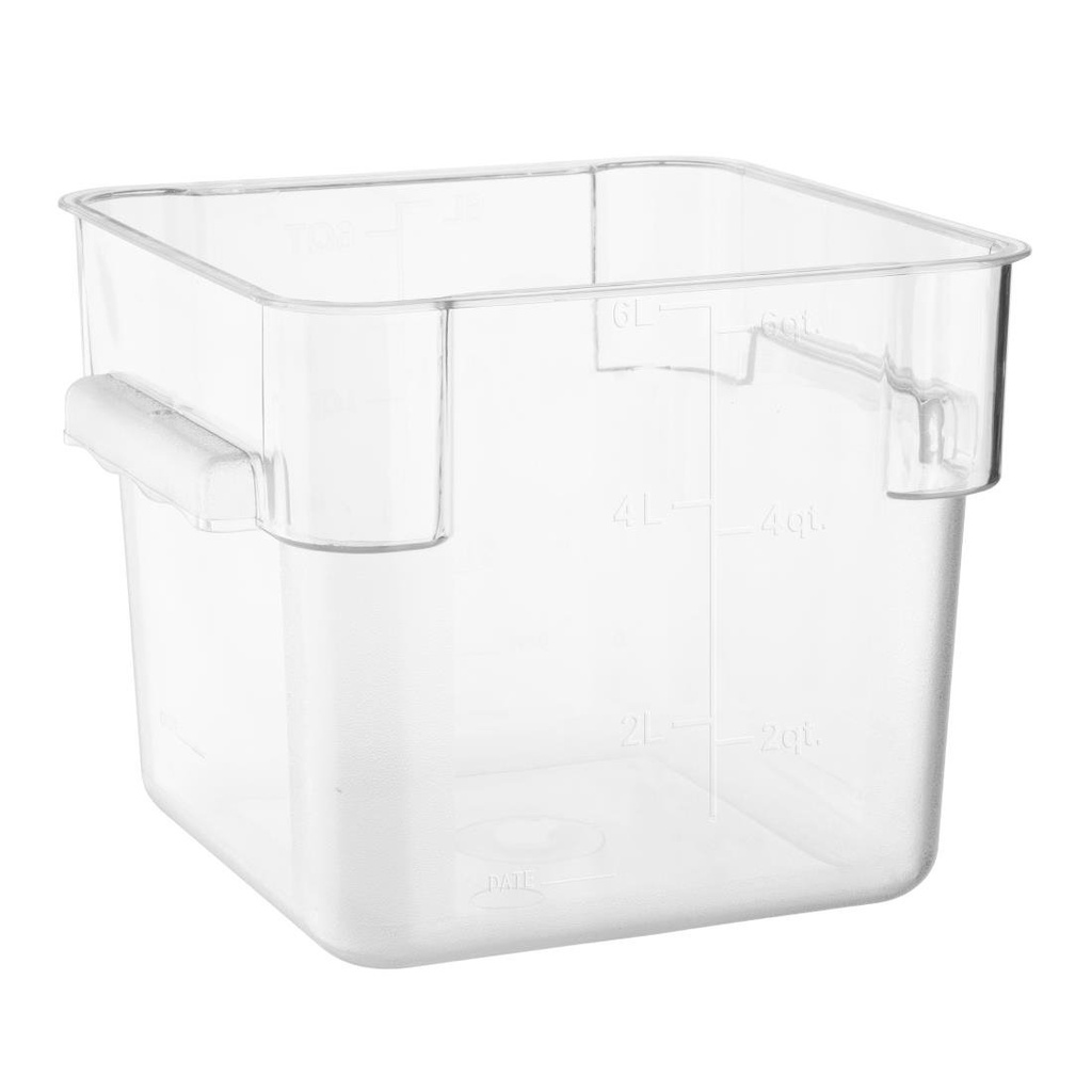 Hygiplas Polycarbonaat Vierkante Opslagbak 5,5Ltr