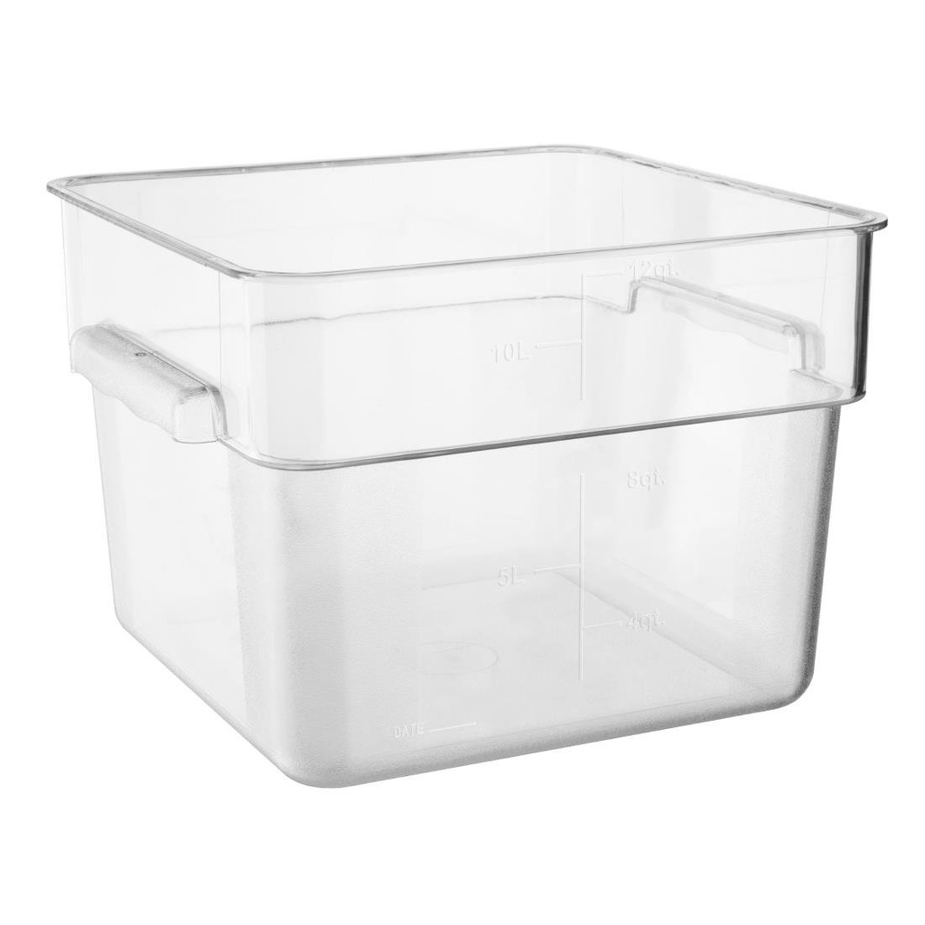 Hygiplas Polycarbonaat Vierkante Opslagcontainer 10Ltr