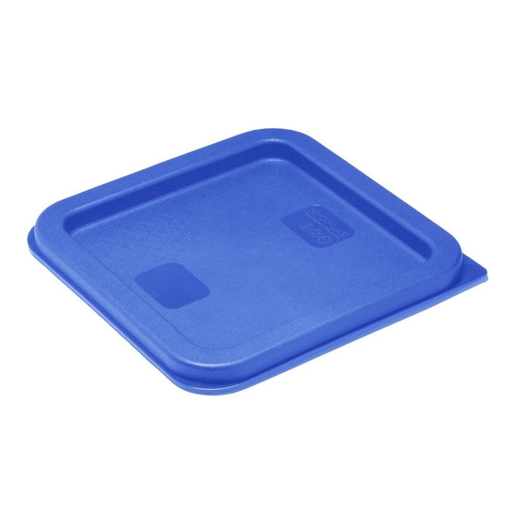 Hygiplas Vierkante Voedsel Opslag Container Deksel Blauw Klein