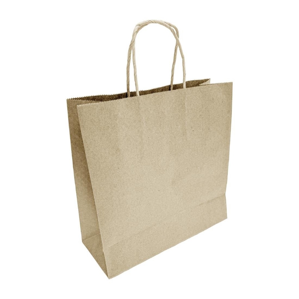 Fiesta Recycleerbare Twist Handle Bruin Papieren Tassen Klein (250 stuks)