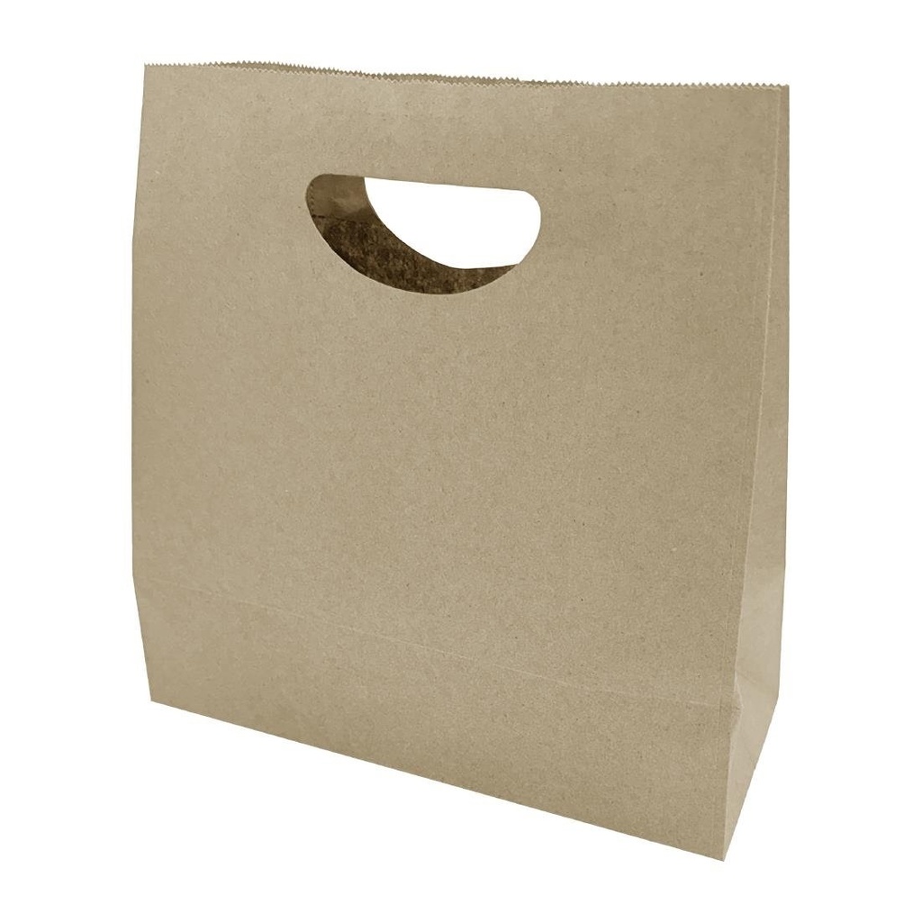 Fiesta Recycleerbare D Cut Handgreep Bruine Papieren Tassen Medium (250 stuks)