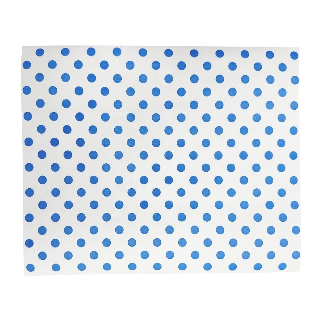 Fiesta Composteerbare Burger Wraps Blauwe Stip 250x200mm (200 stuks)