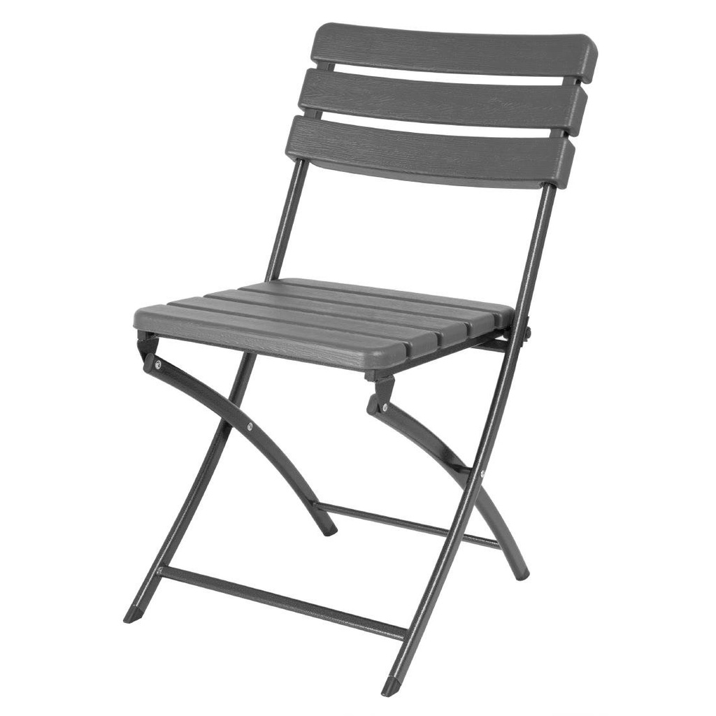 Bolero Opvouwbare Stoelen Grijs Hout Effect (2 stuks)