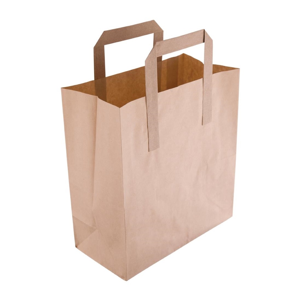 Fiesta Recycleerbare Platte Handvat Bruine Papieren Tassen Klein (250 stuks)