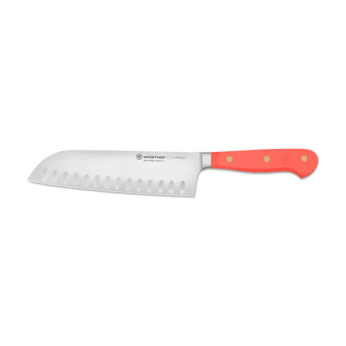 Santoku 17 cm met kuiltjes - Coral Peach - Wüsthof Classic