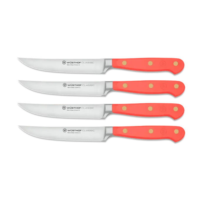 Steakmessenset 4 delig - Coral Peach - Wüsthof Classic